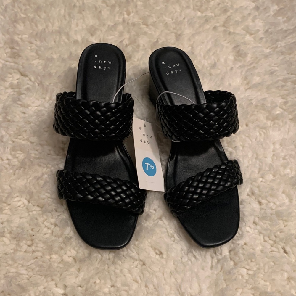 NWOT A New Day black high heel sandals